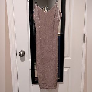 Lavender Crush Velvet Spaghetti Strap Dress